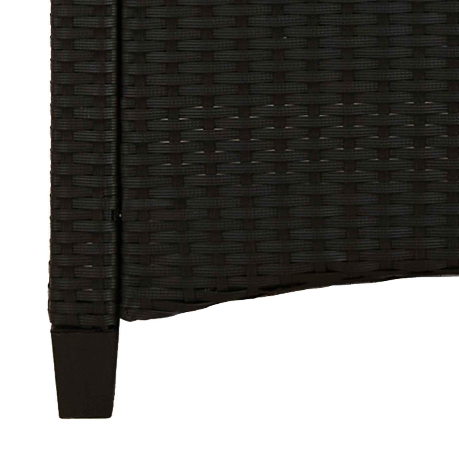 Panchina da giardino con cuscino Nero e Crema 105 x 60 x 112 cm | homemem39