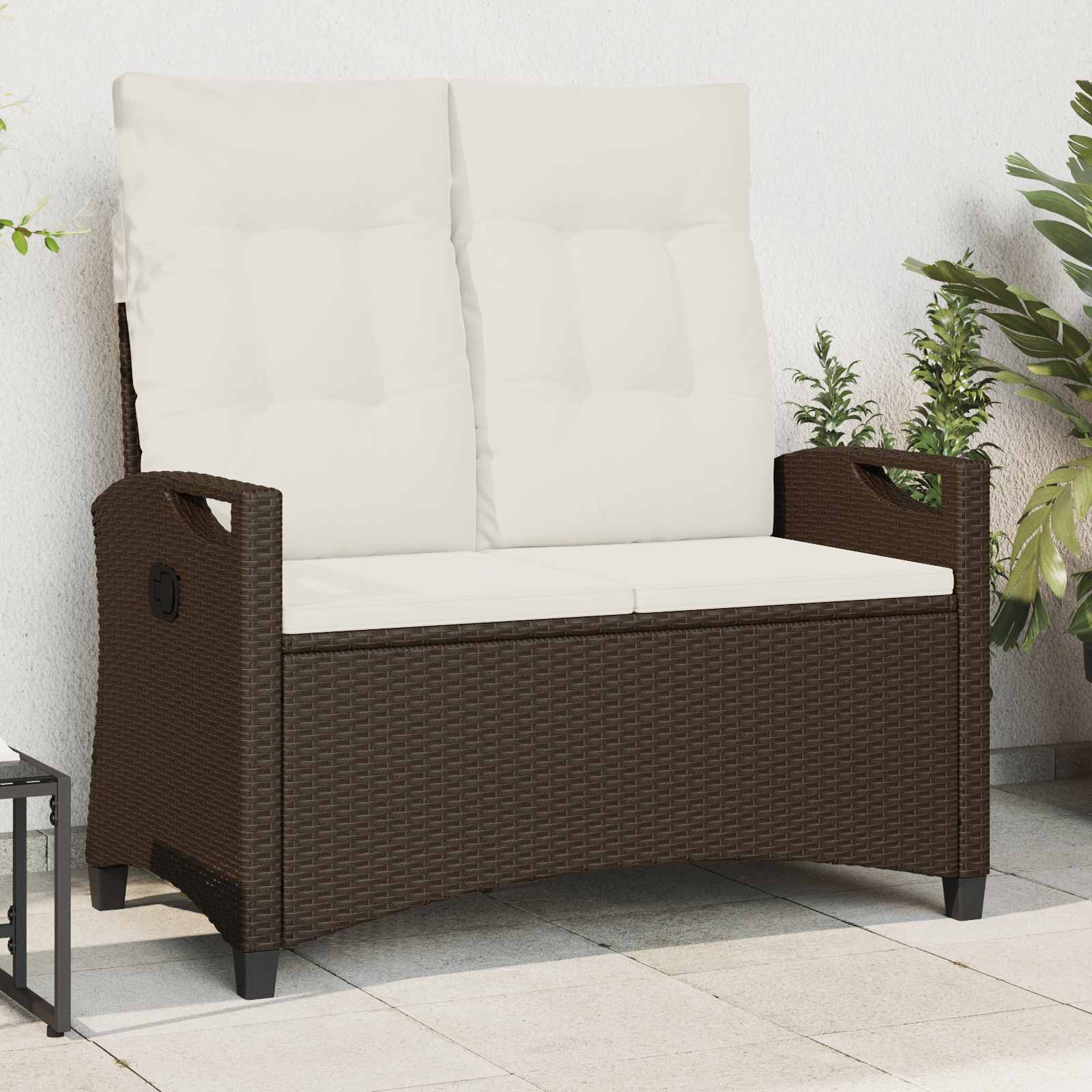 Panchina da giardino Marrone e Crema 105 x 60 x 112 cm | homemem39