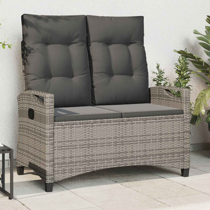 Panchina da giardino Grigio e Grigio Scuro 105 x 60 x 112 cm