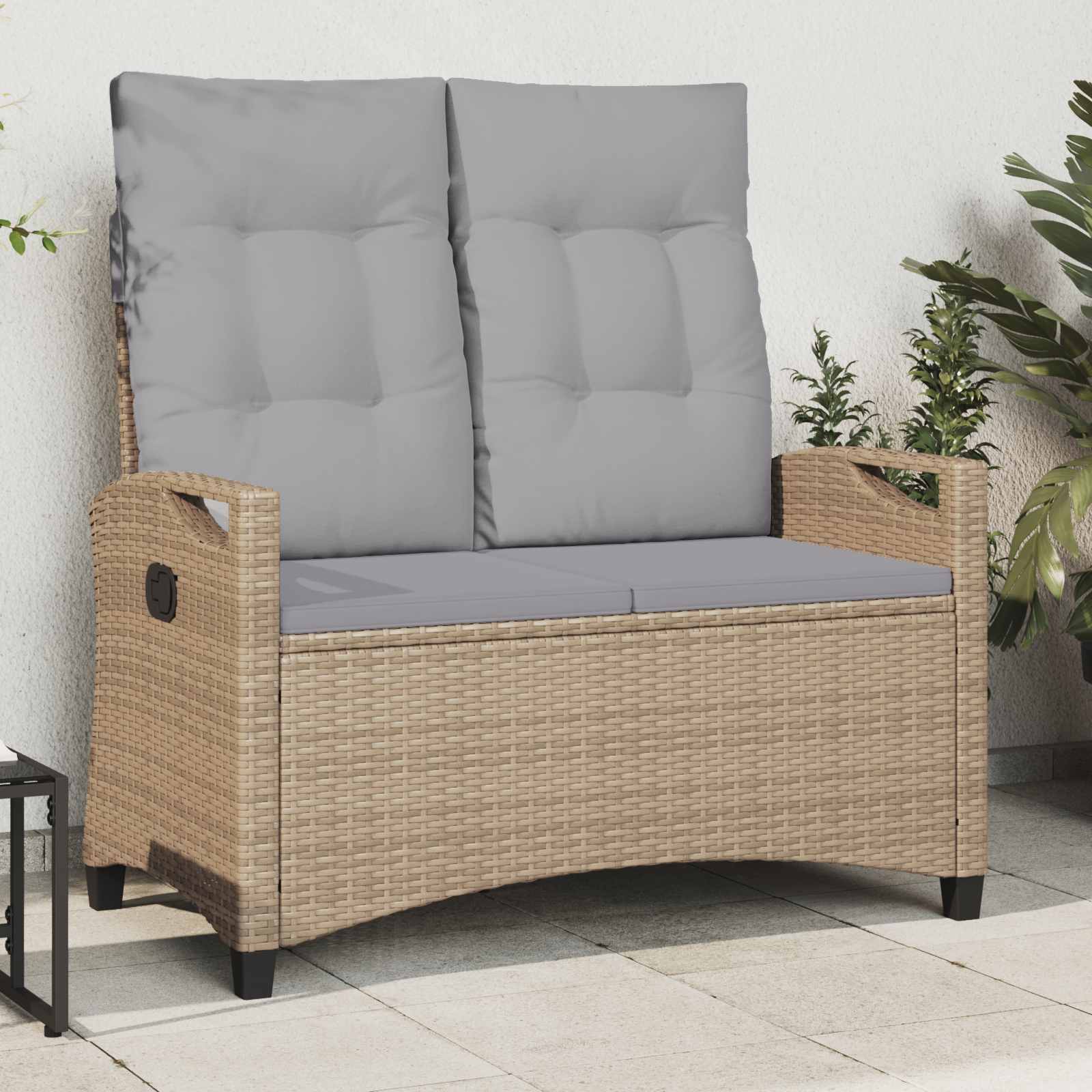 Panchina da giardino Beige e Grigio Chiaro 105 x 60 x 112 cm | homemem39