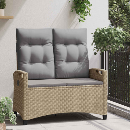 Panchina da giardino Beige e Grigio Chiaro 105 x 60 x 112 cm