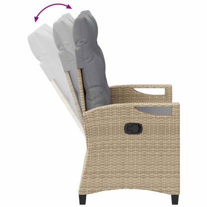 Panchina da giardino Beige e Grigio Chiaro 105 x 60 x 112 cm | homemem39