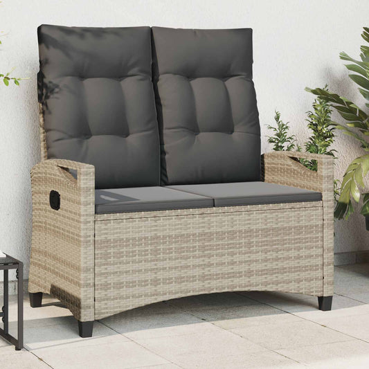 Panchina da giardino con cuscino 105 x 60 x 112 cm acciaio
