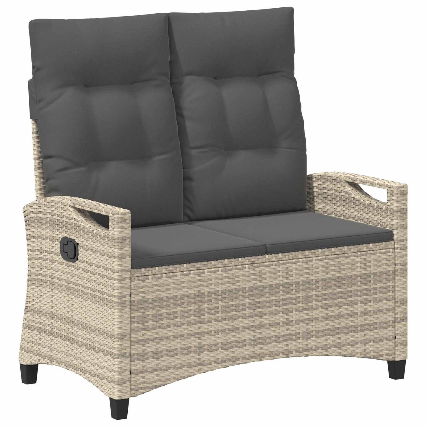 Panchina da giardino con cuscino 105 x 60 x 112 cm acciaio