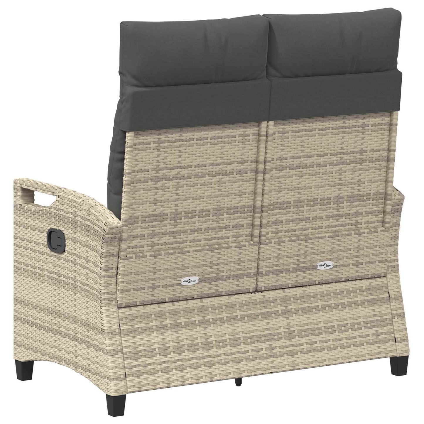 Panchina da giardino con cuscino 105 x 60 x 112 cm acciaio