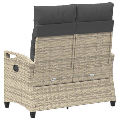 Panchina da giardino con cuscino 105 x 60 x 112 cm acciaio