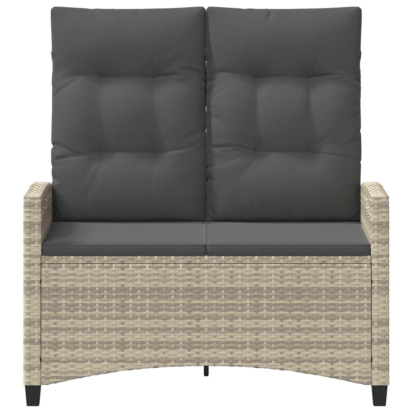 Panchina da giardino con cuscino 105 x 60 x 112 cm acciaio