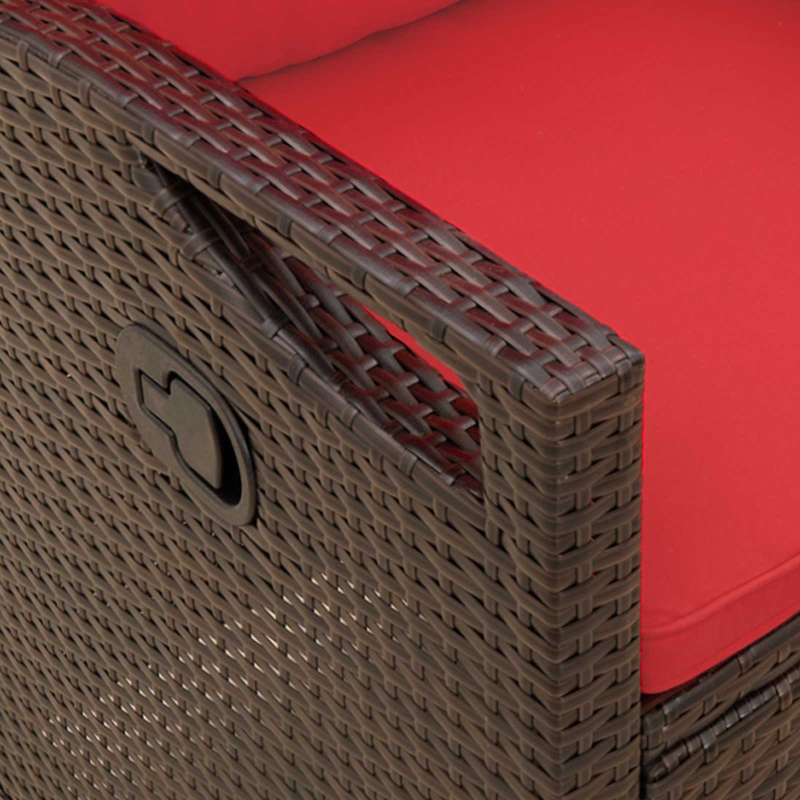 Panchina da giardino Marrone e Rosso 105 x 60 x 112 cm | homemem39