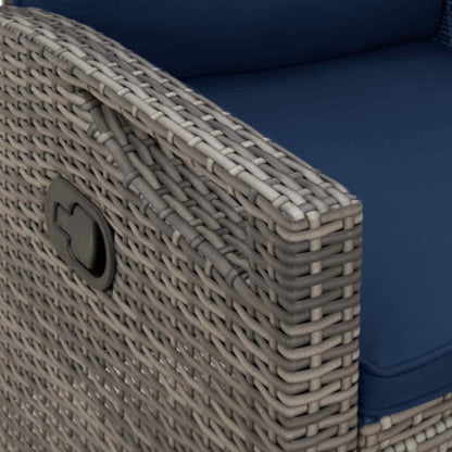 Panchina da giardino con cuscino 105 x 60 x 112 cm acciaio