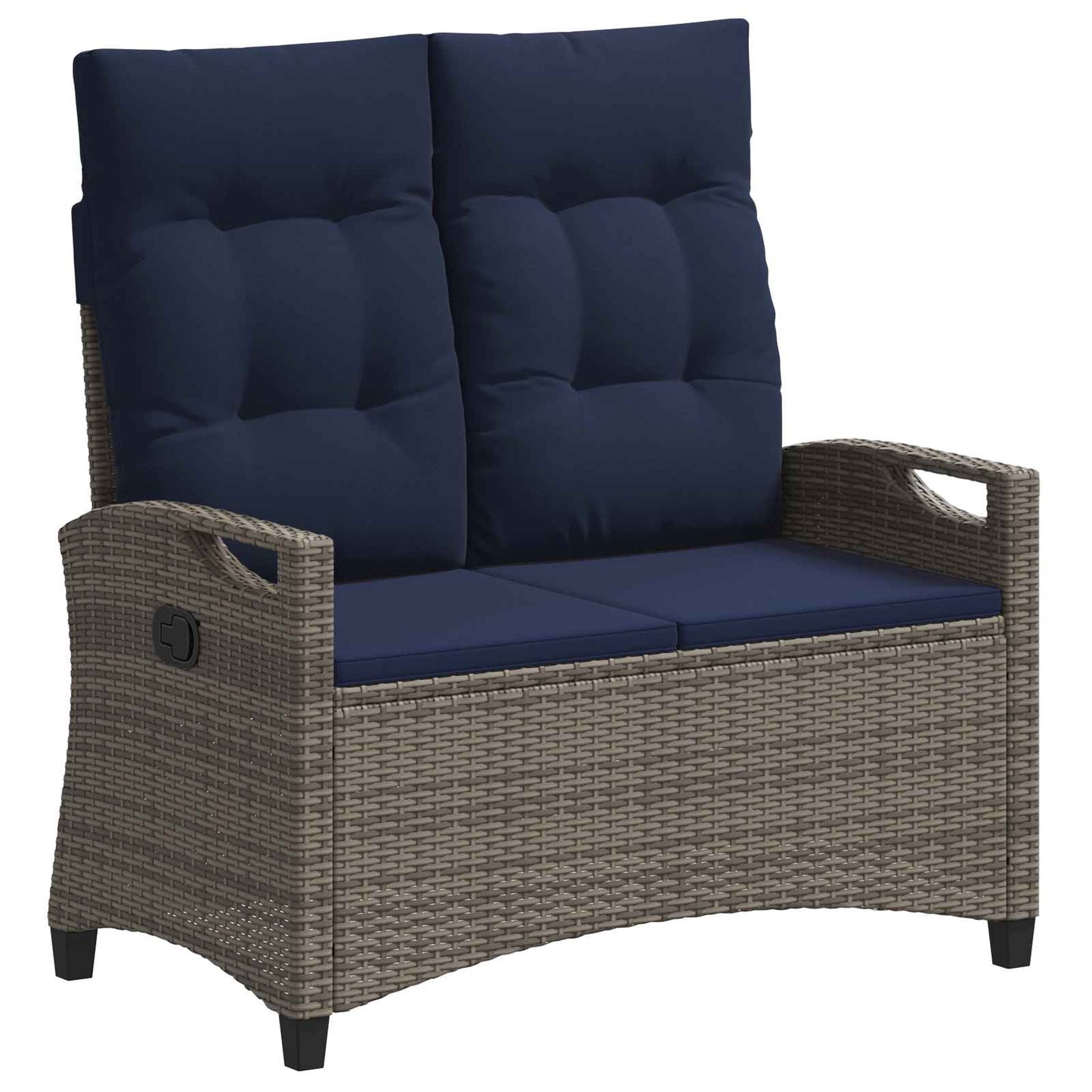 Panchina da giardino con cuscino 105 x 60 x 112 cm acciaio