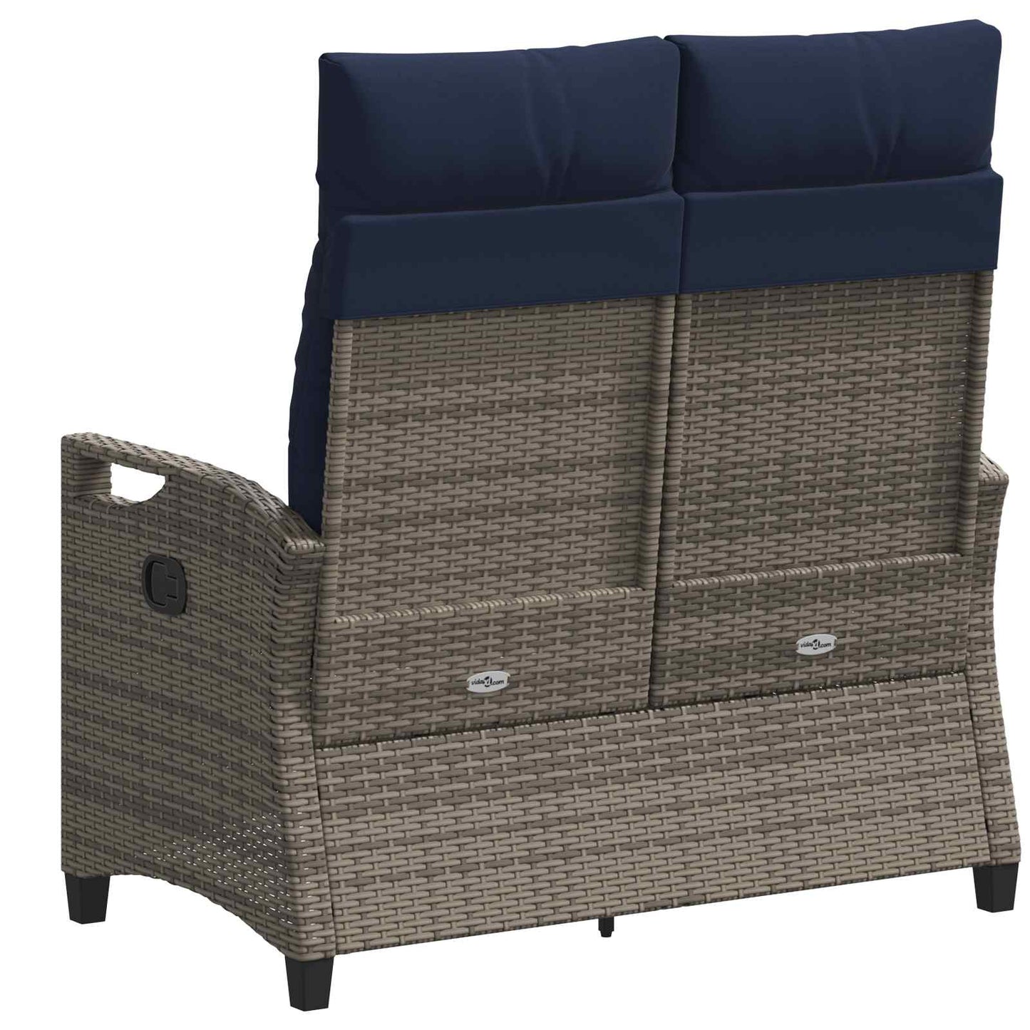 Panchina da giardino con cuscino 105 x 60 x 112 cm acciaio