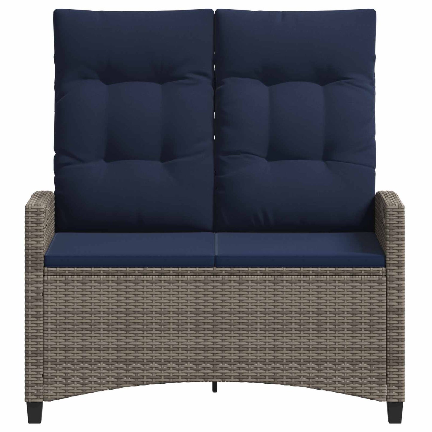 Panchina da giardino con cuscino 105 x 60 x 112 cm acciaio