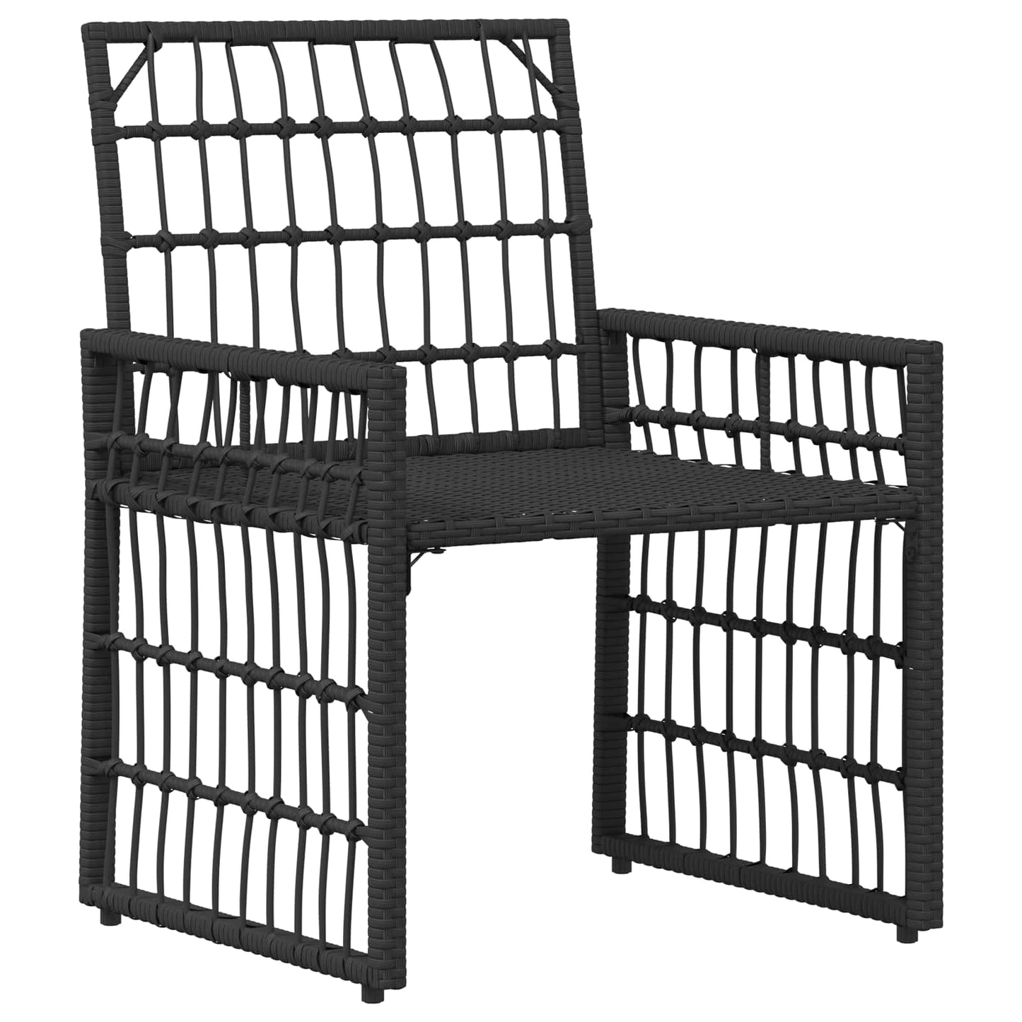Set di Mobili da Esterno 4 pcs Nero e Grigio scuro | homemem39