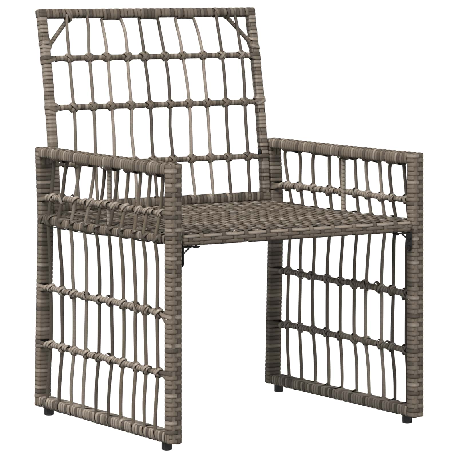 Set di Mobili da Esterno 4 pcs Nero e Grigio scuro | homemem39