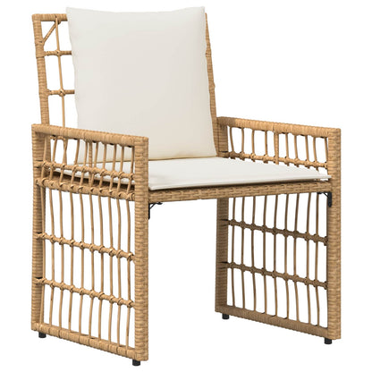 Set di Mobili da Esterno 5 pcs Naturale e Bianco Crema | homemem39