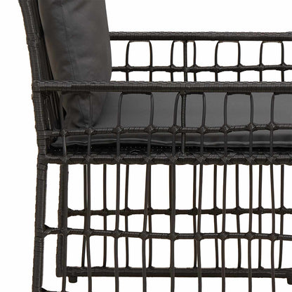 Set di Mobili da Esterno 3 pcs Nero e Grigio scuro | homemem39