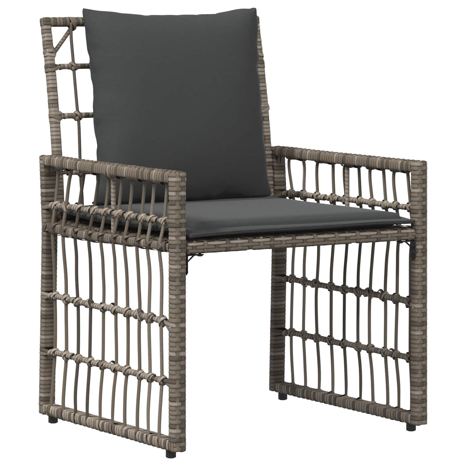 Set di Mobili da Esterno 3 pcs Nero e Grigio scuro | homemem39