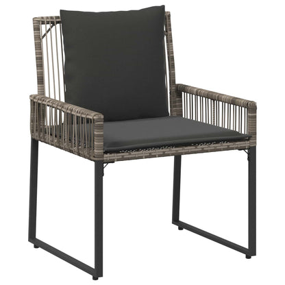 Set di Mobili da Esterno 9 pcs Grigio e Grigio Scuro polyrattan | homemem39