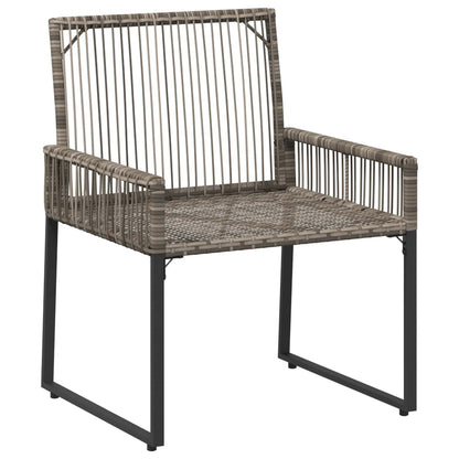 Set di Mobili da Esterno 9 pcs Grigio e Blu Navy polyrattan | homemem39