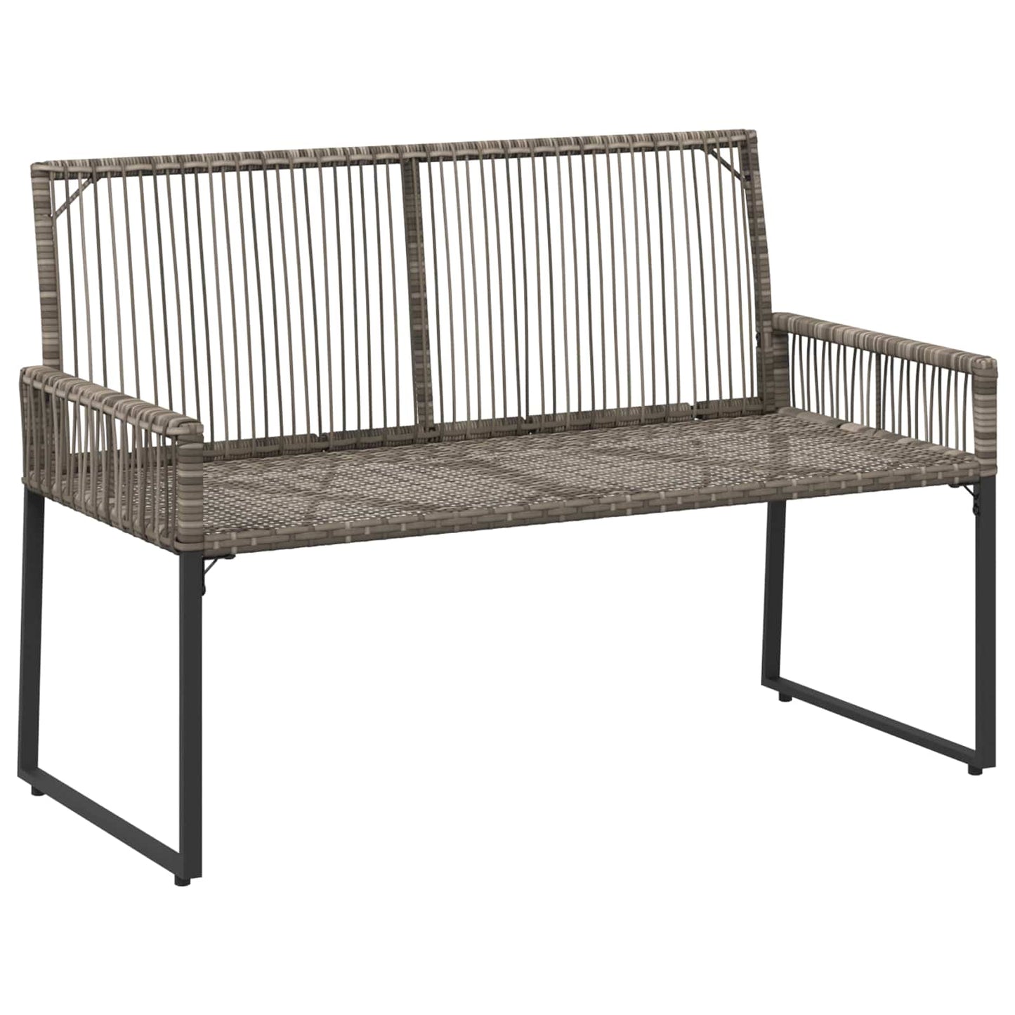 Set di Mobili da Esterno 9 pcs Grigio e Blu Navy polyrattan | homemem39