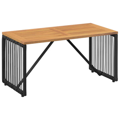 Set di Mobili da Esterno 9 pcs Nero e Turchese polyrattan | homemem39