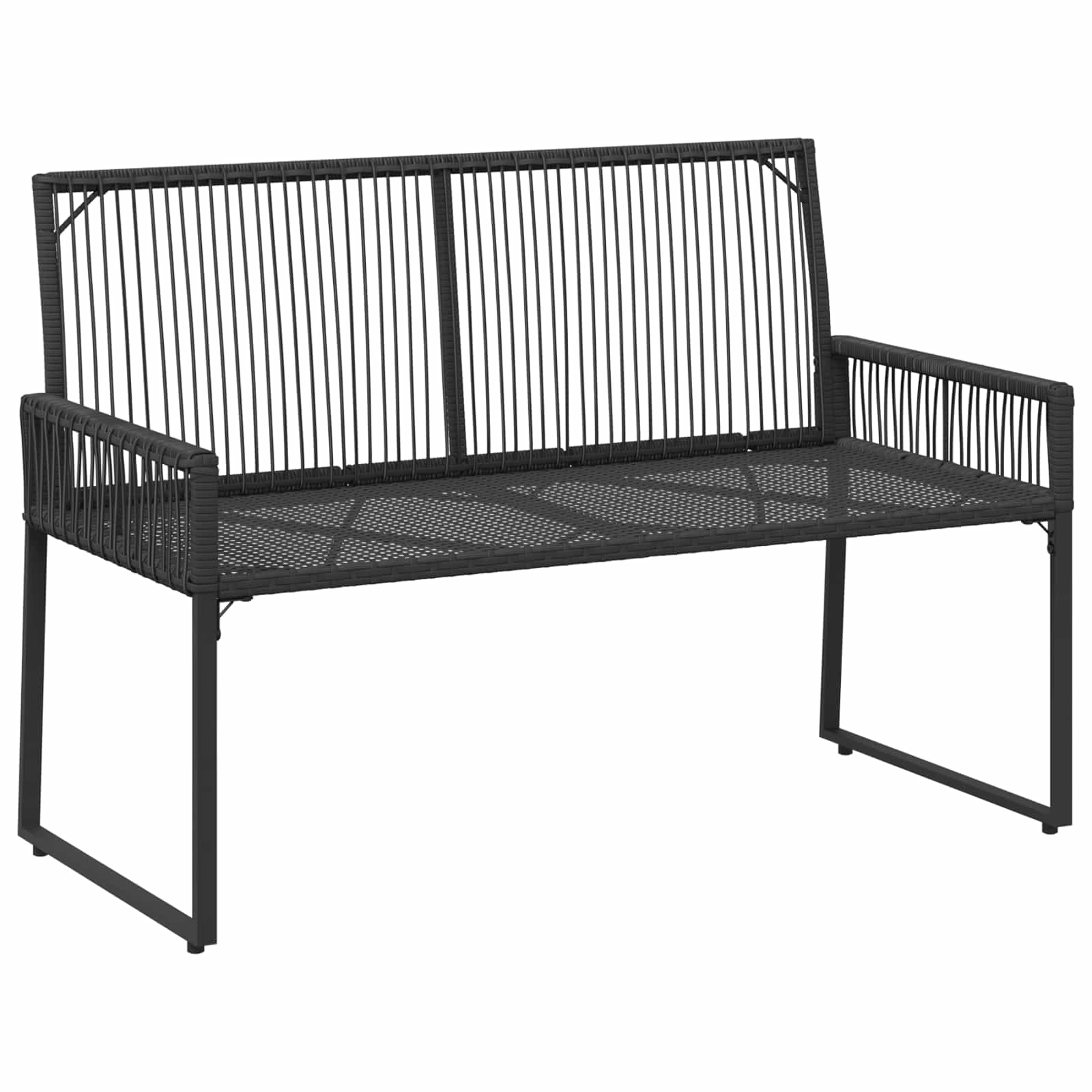 Set di Mobili da Esterno 9 pcs Nero e Turchese polyrattan | homemem39