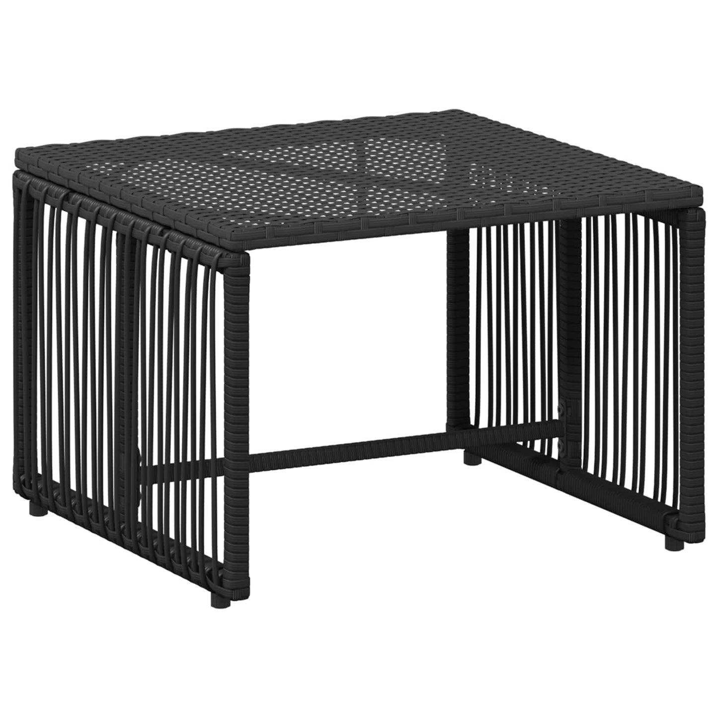Set di Mobili da Esterno 11 pcs Nero e Bianco Crema polyrattan | homemem39
