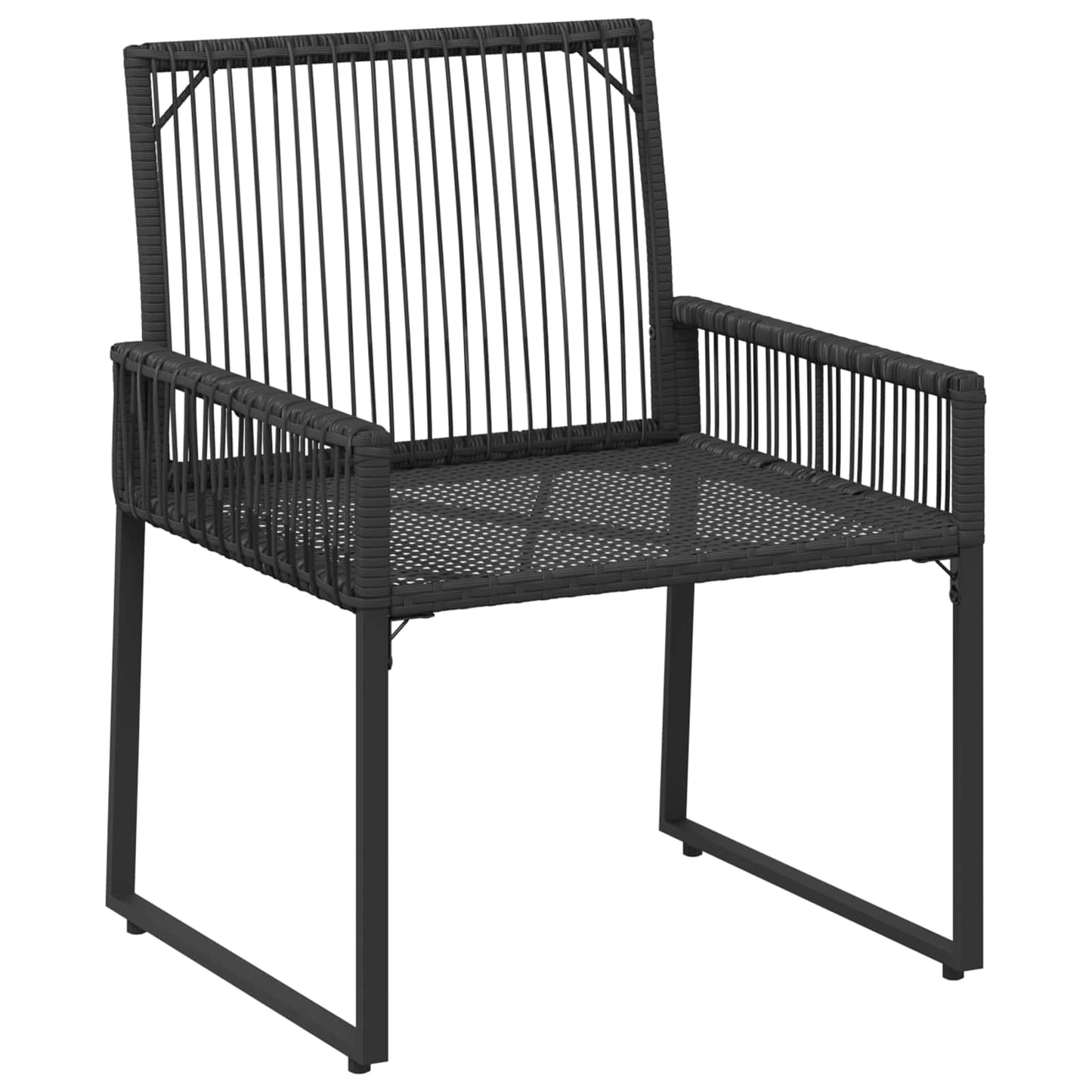 Set di Mobili da Esterno 11 pcs Nero e Bianco Crema polyrattan | homemem39