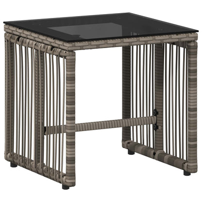 Set di Mobili da Esterno 7 pcs Grigio e Blu Navy polyrattan | homemem39