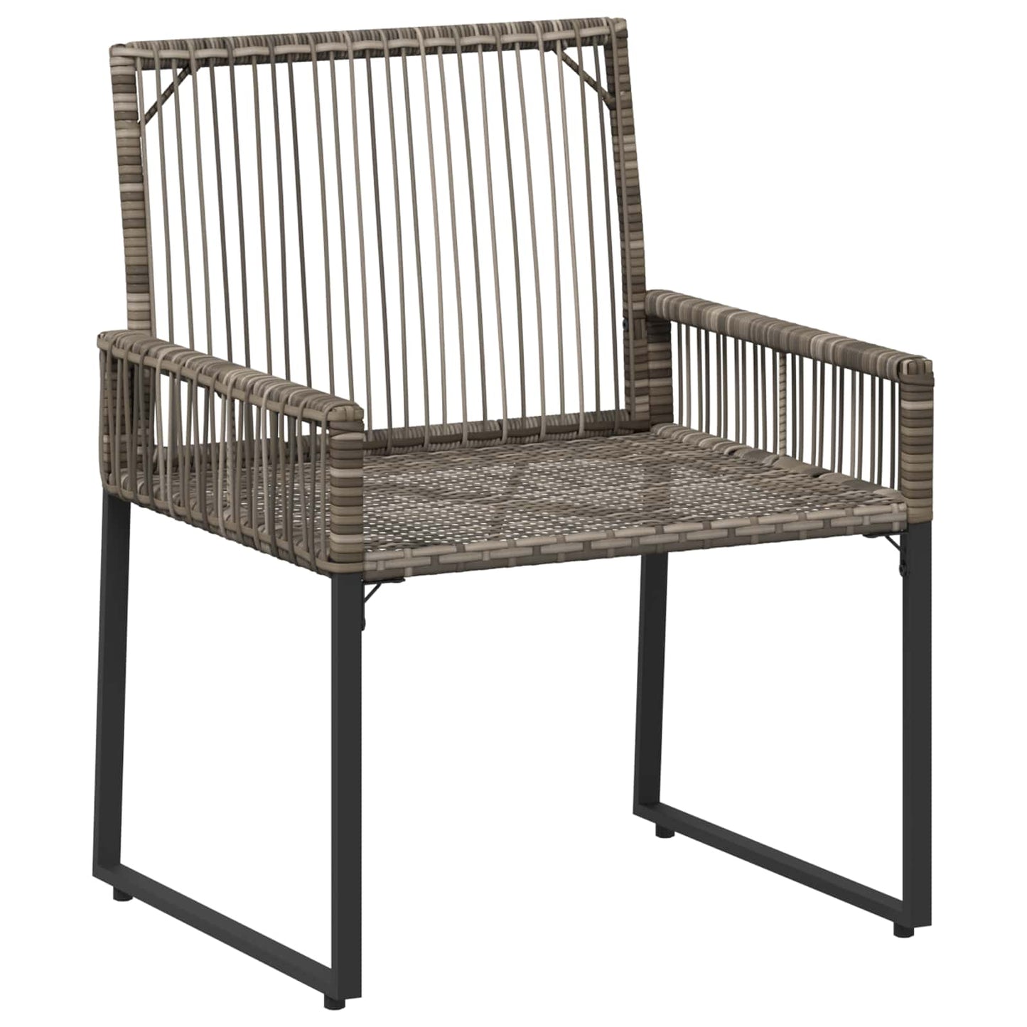 Set di Mobili da Esterno 7 pcs Grigio e Blu Navy polyrattan | homemem39