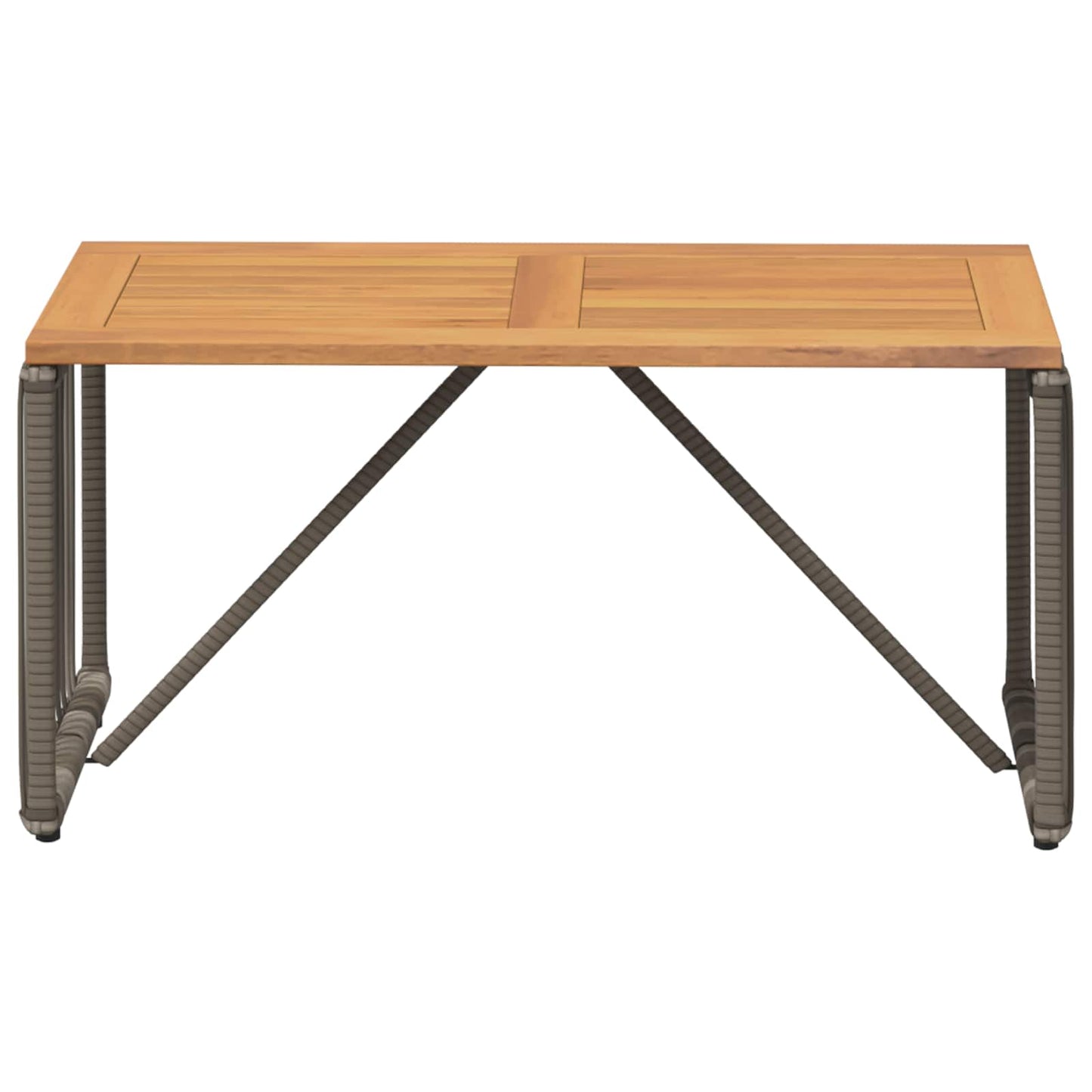 Tavolo da Esterno Grigio e Marrone 80 x 40 x 40 cm polyrattan