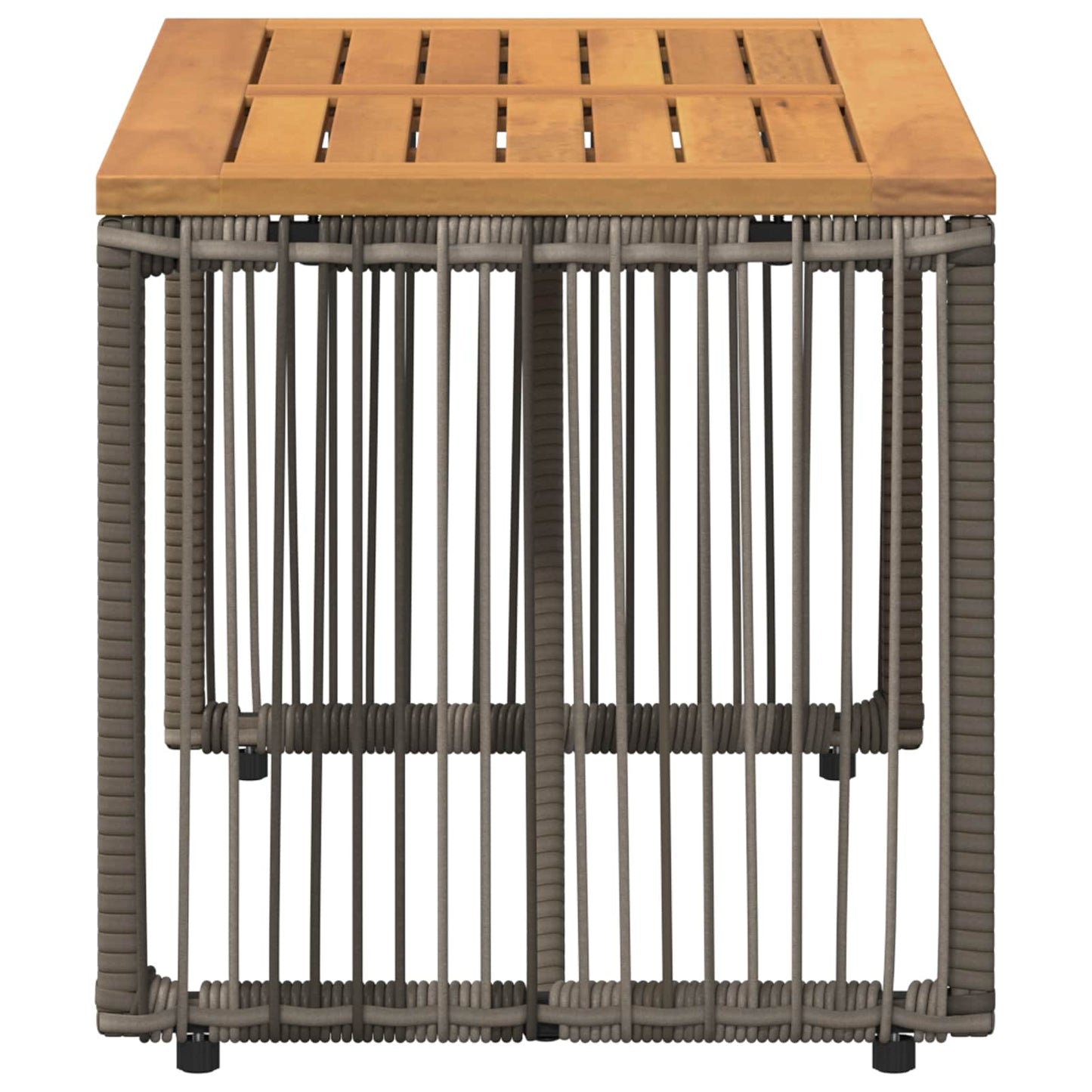 Tavolo da Esterno Grigio e Marrone 80 x 40 x 40 cm polyrattan