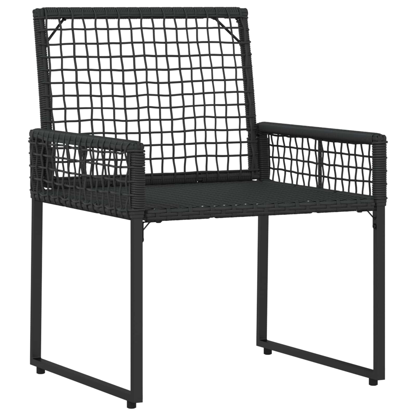 Set di Mobili da Esterno con cuscino 4 pcs Nero e Turchese | homemem39