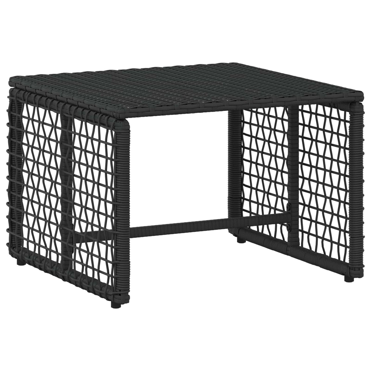 Set di Mobili da Esterno con cuscino 5 pcs Nero e Bianco | homemem39