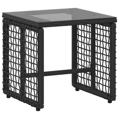 Set di Mobili da Esterno con cuscino 5 pcs Nero e Turchese | homemem39