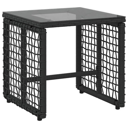 Set di Mobili da Esterno con cuscino 3 pcs Nero e Bianco | homemem39
