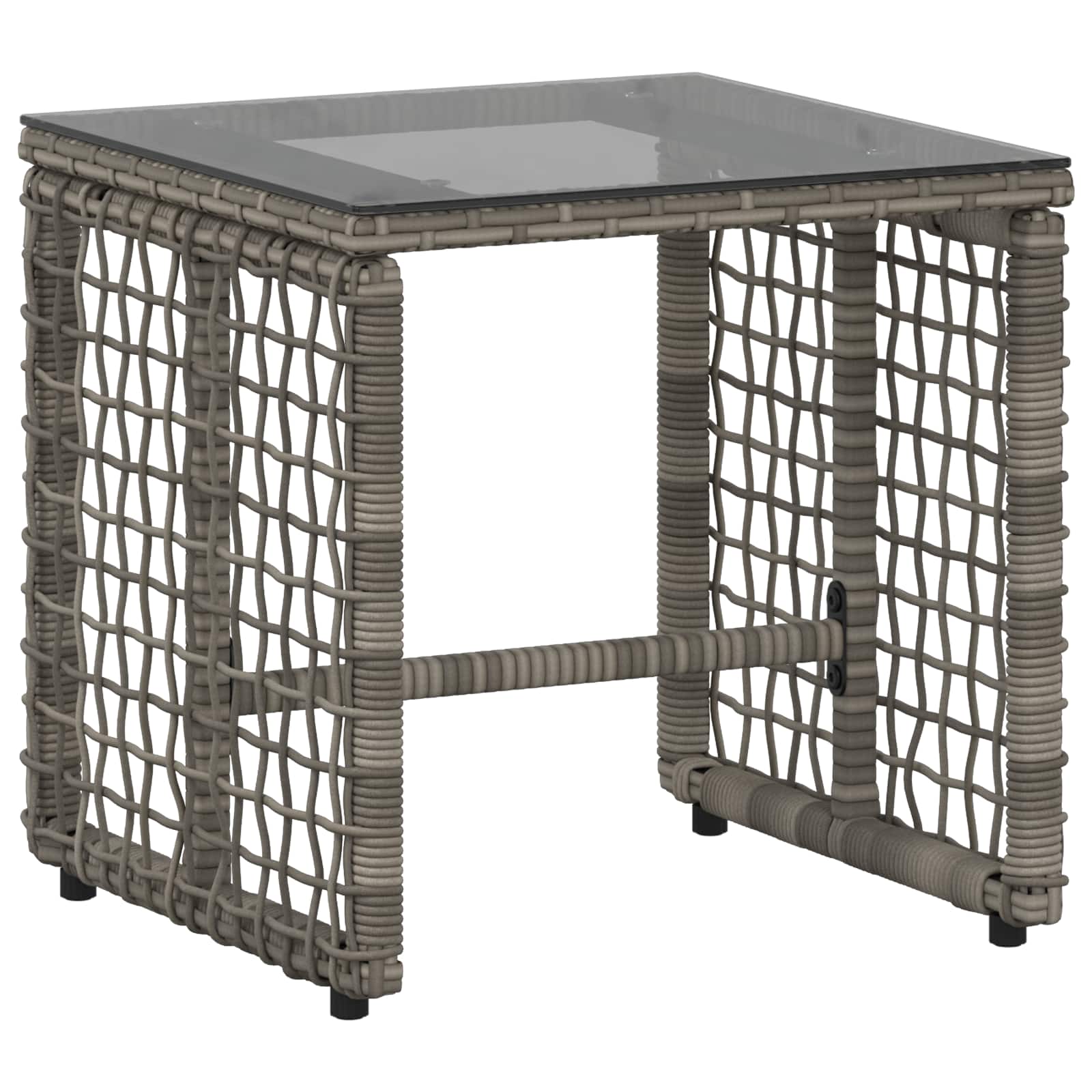 Set di Mobili da Esterno con cuscino 3 pcs Grigio e Blu Navy | homemem39