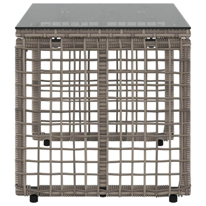 Tavolo da Esterno Grigio e Nero 80 x 40 x 40 cm | homemem39