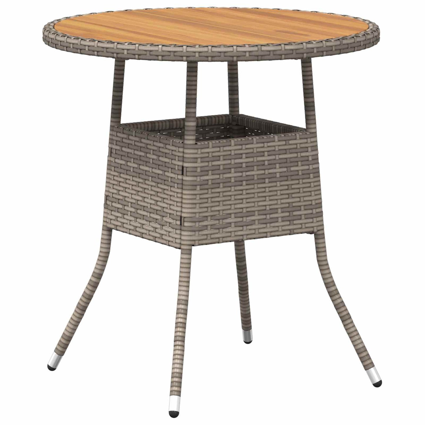 Tavolo per la cena Grigio e Acacia 70 x 70 x 73 cm | homemem39