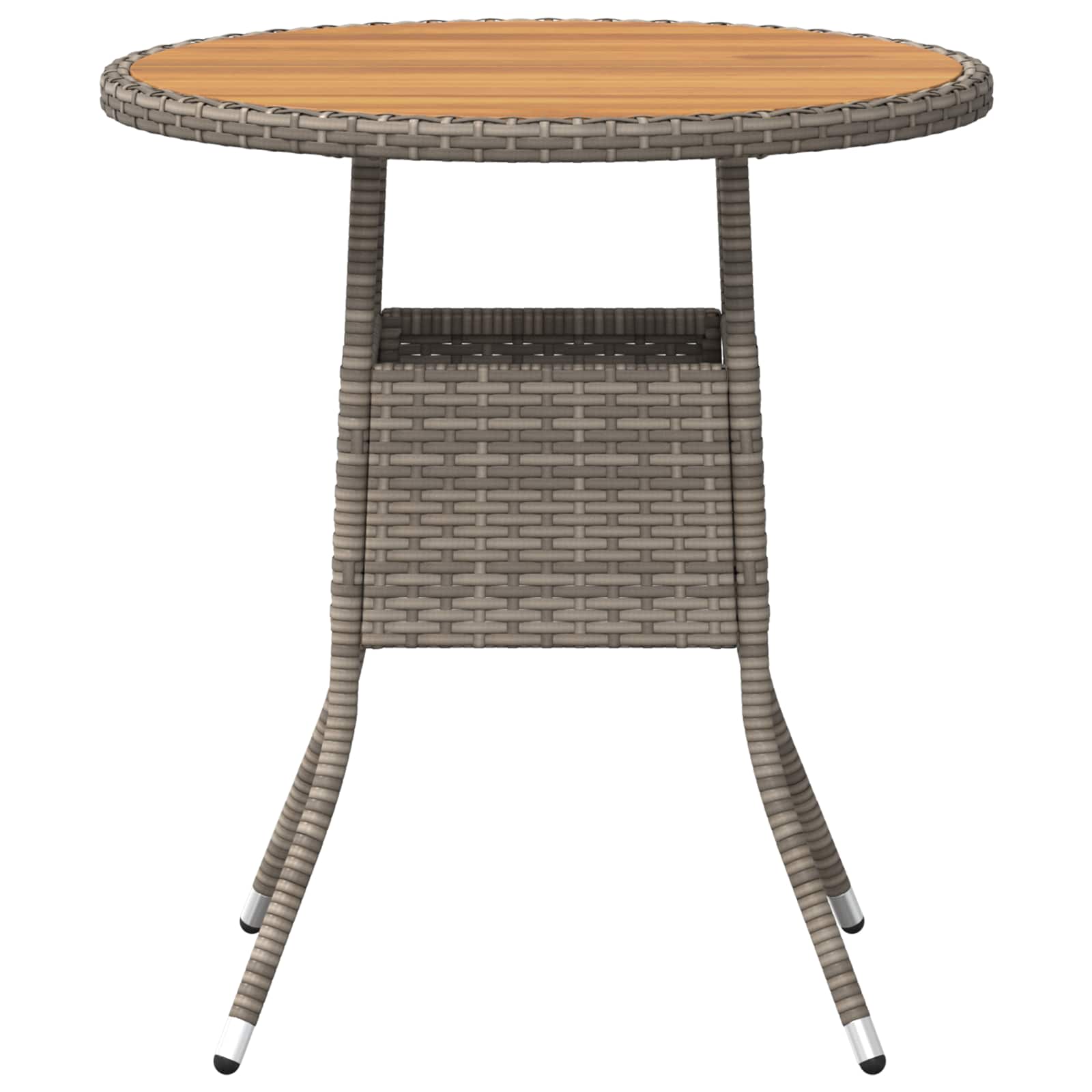 Tavolo per la cena Grigio e Acacia 70 x 70 x 73 cm | homemem39