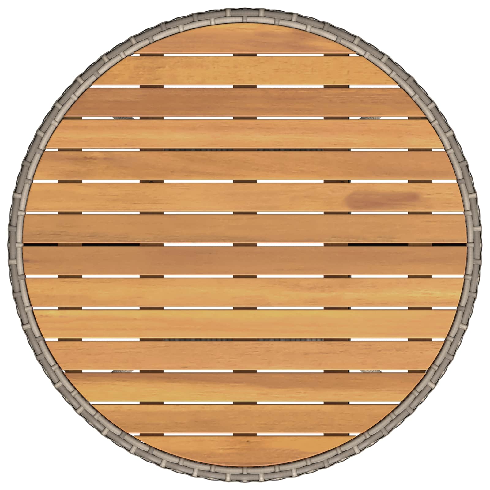 Tavolo per la cena Grigio e Acacia 70 x 70 x 73 cm | homemem39