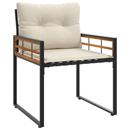 Set di Mobili da Esterno con cuscino 4 pcs Crema