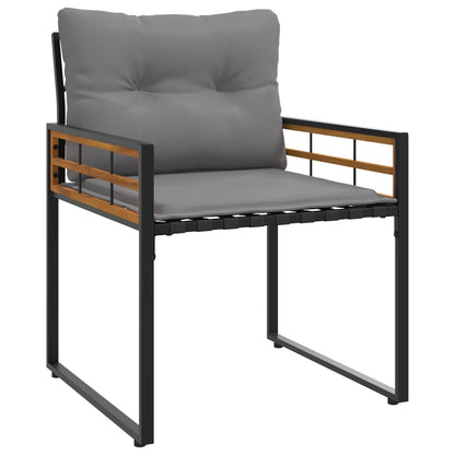 Set di Mobili da Esterno con cuscino 4 pcs Grigio chiaro