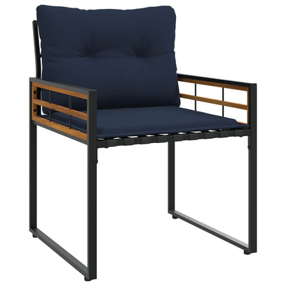 Set di Mobili da Esterno con cuscino 4 pcs Navy