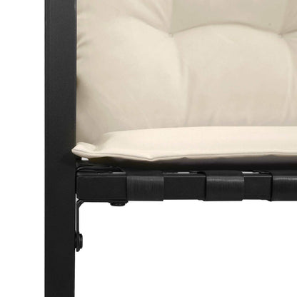 Set di Mobili da Esterno con cuscino 3 pcs Crema | homemem39