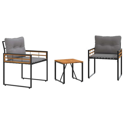 Set di Mobili da Esterno con cuscino 3 pcs Grigio chiaro