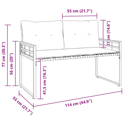 Panchetta in Legno a Strati Grigio tenue 114 x 55 x 77 cm