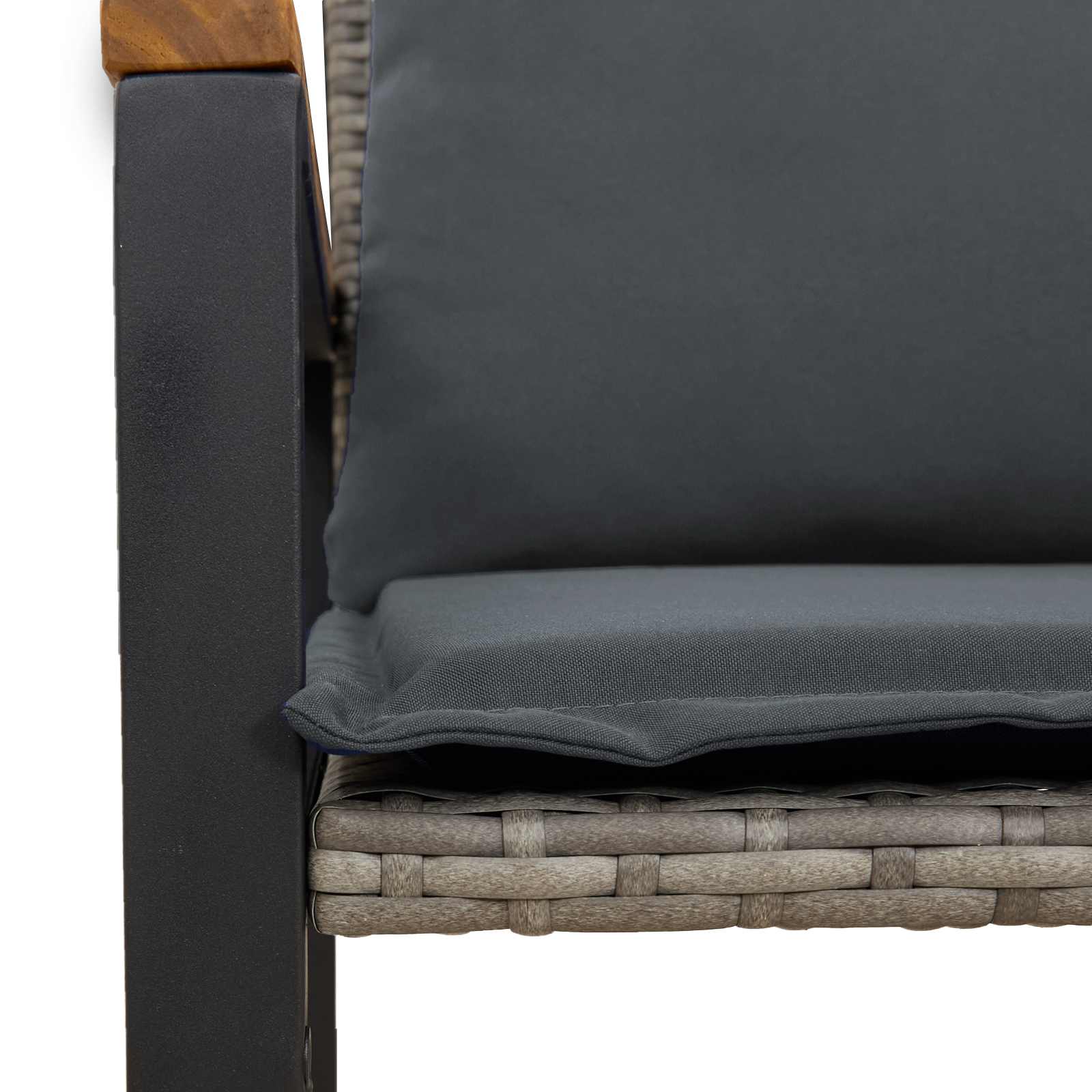 panchina Grigio e Grigio Scuro 115 x 65 x 72 cm Rattan | homemem39