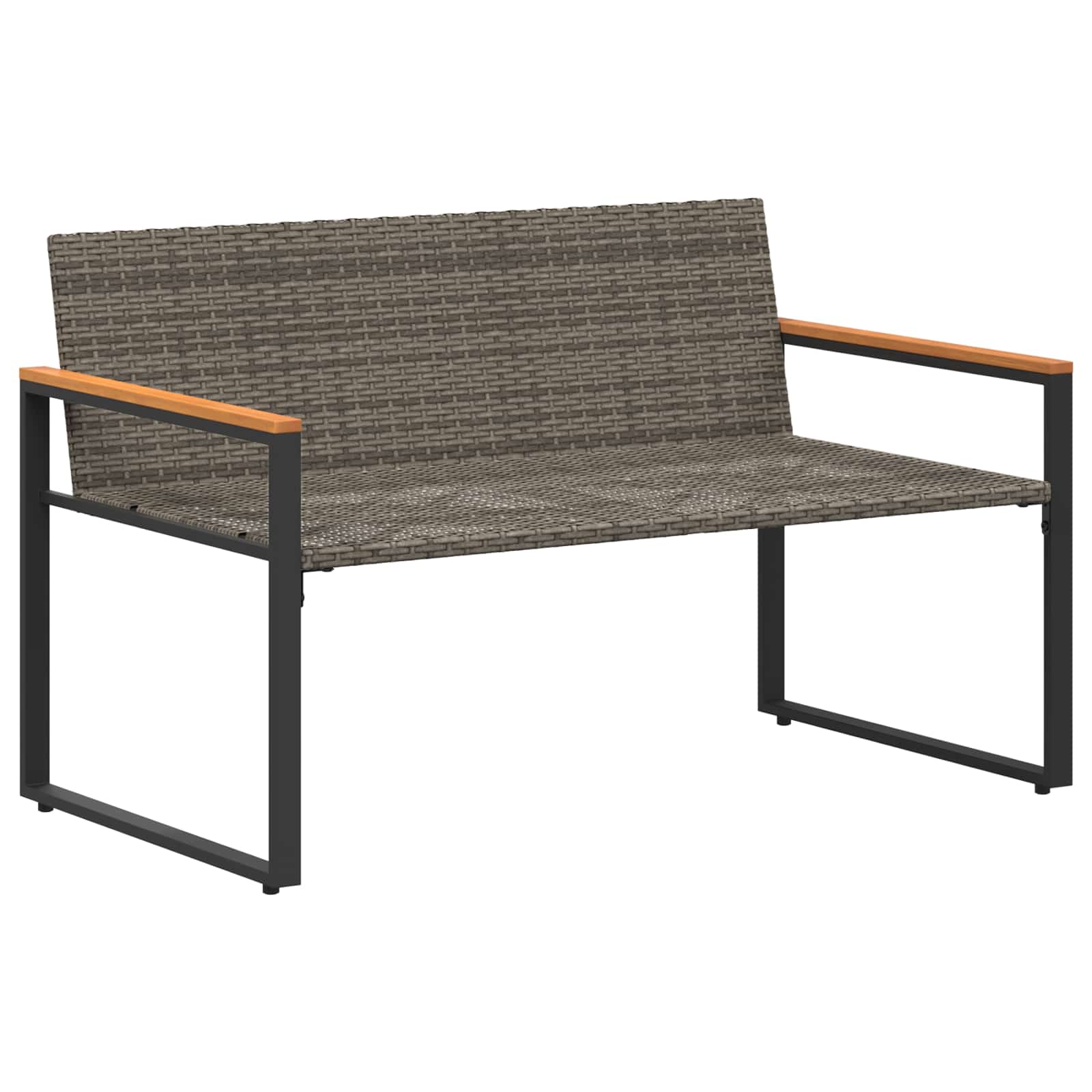 panchina Grigio e Grigio Scuro 115 x 65 x 72 cm Rattan | homemem39