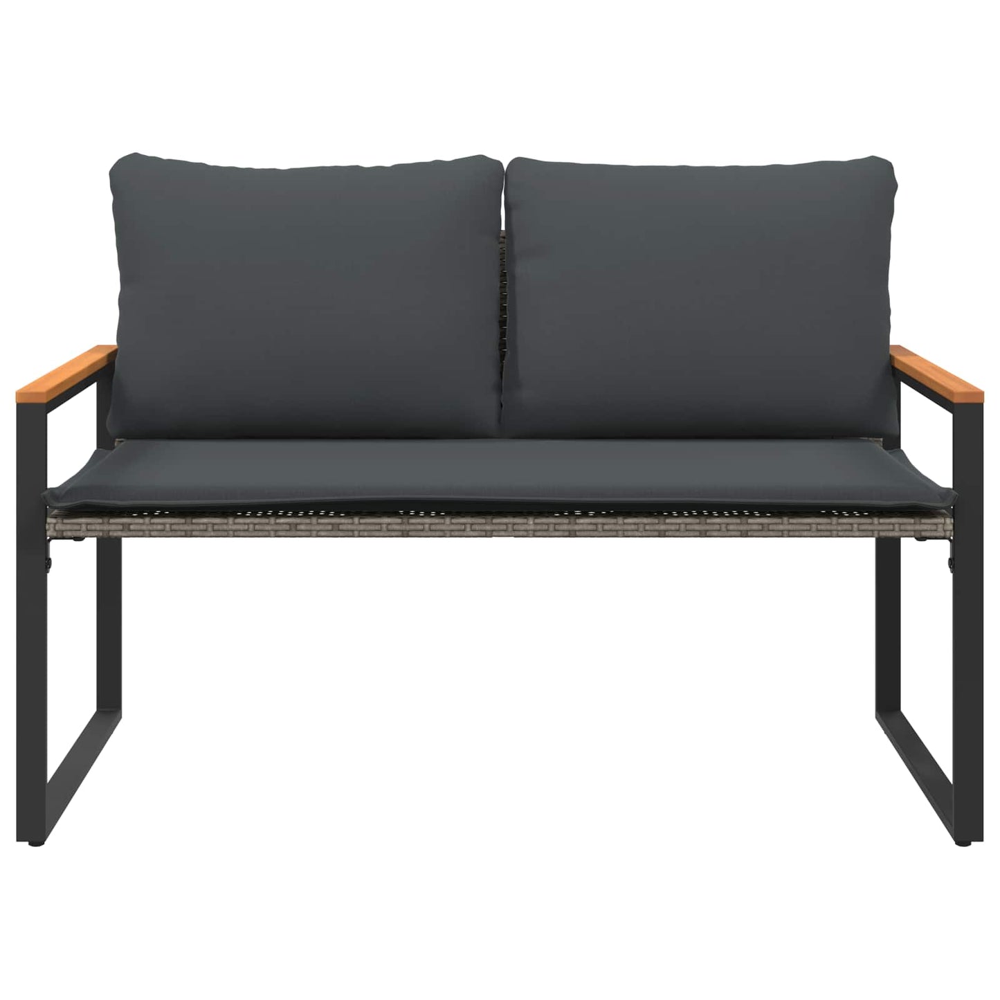panchina Grigio e Grigio Scuro 115 x 65 x 72 cm Rattan | homemem39
